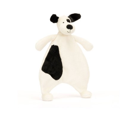 Bashful Black & Cream Puppy Comforter