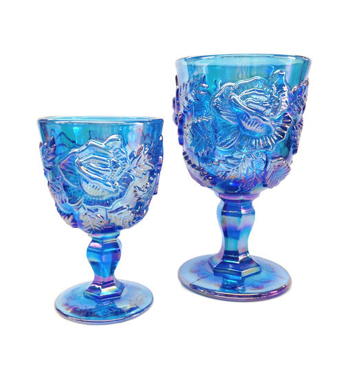 Colonial Blue Luster Goblet
