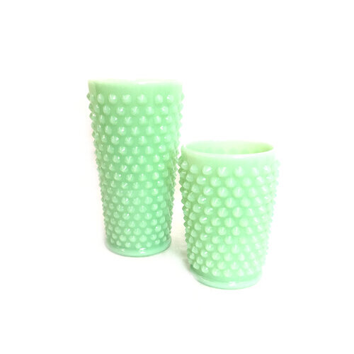 Hobnail Tumblers in Jadeite
