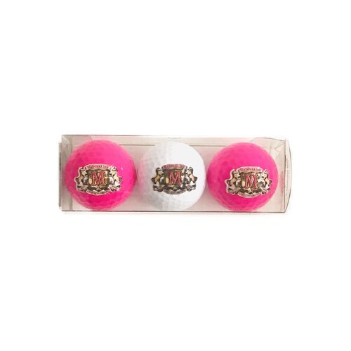 Pink & White Golf Ball 3 Pack