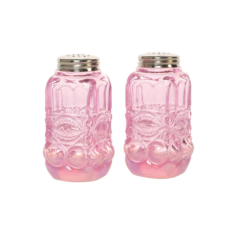 Eye Winker Salt & Pepper Shakers in Pink Opal