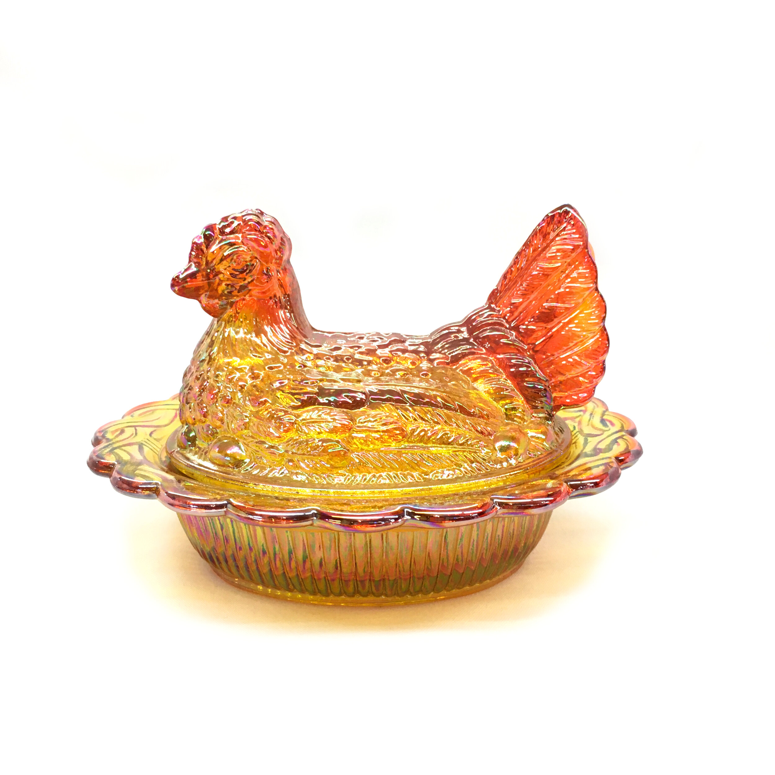 Covered Hen Dish in Marigold