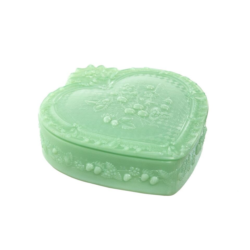 Strawberry Heart Box in Jadeite
