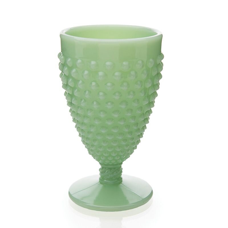 Hobnail Goblet in Jadeite