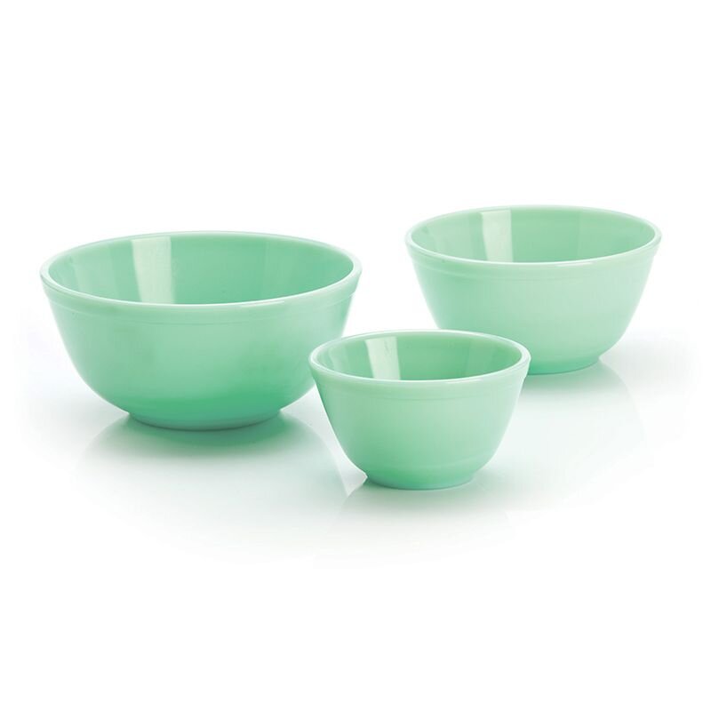Three Piece Mixing Bowl in Jadeite