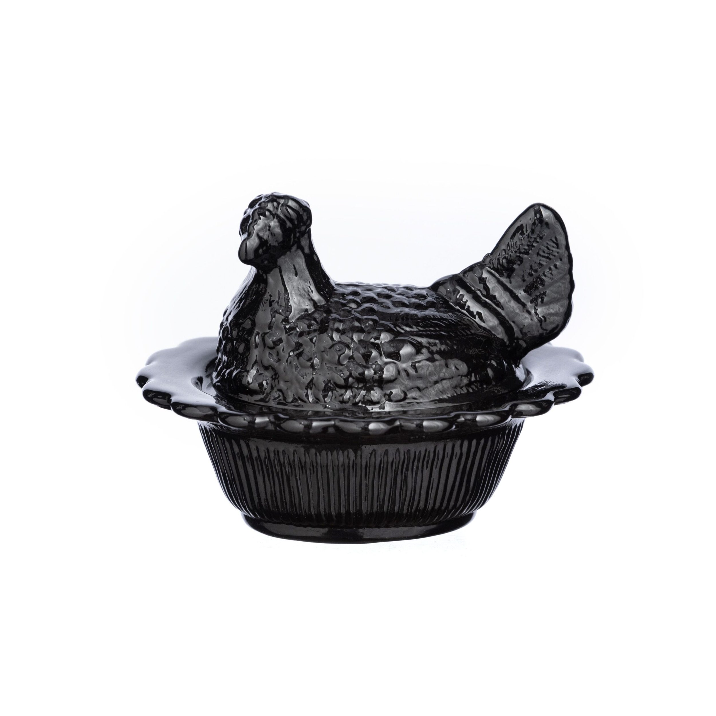 Mini Covered Hen in Black