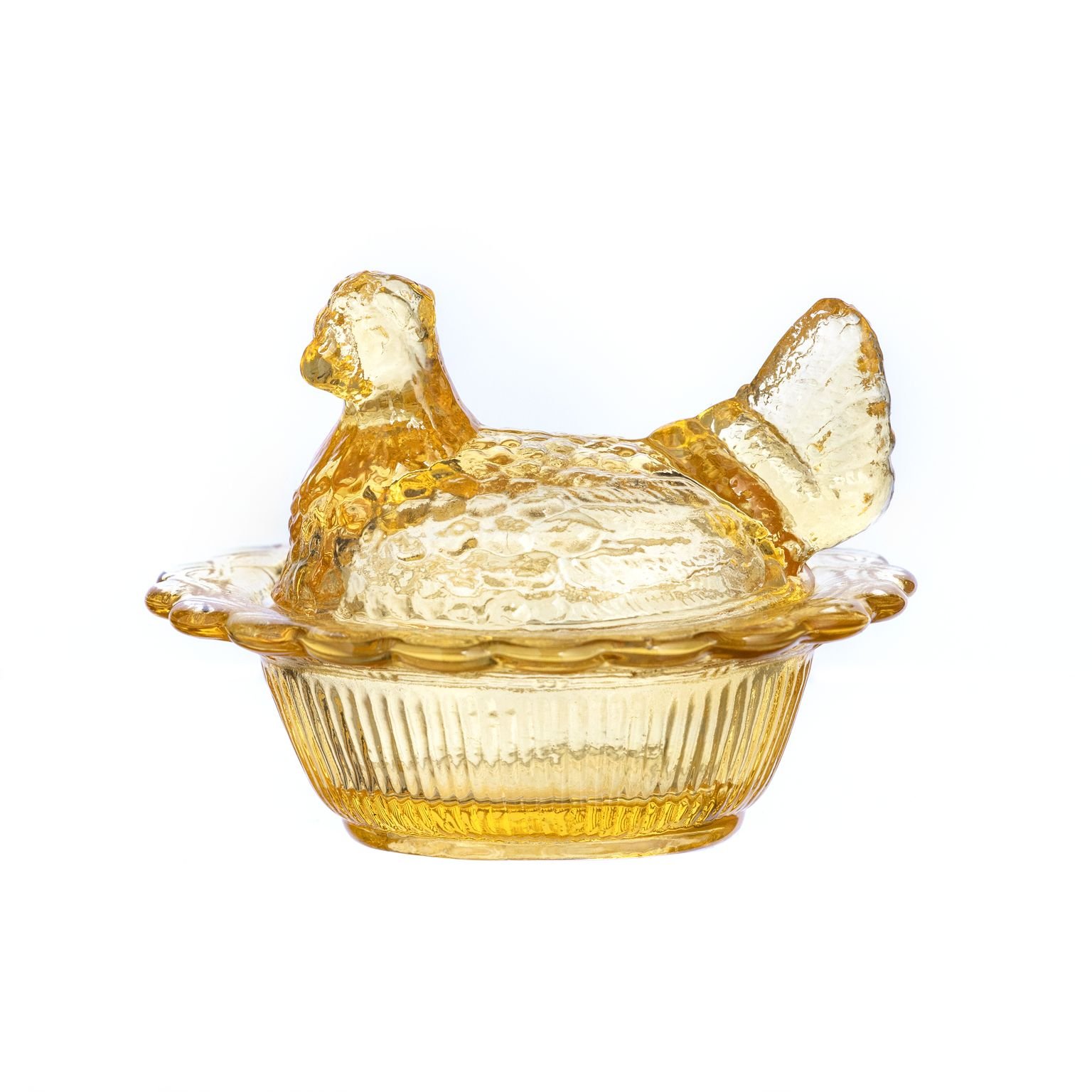 Mini Covered Hen in Amber