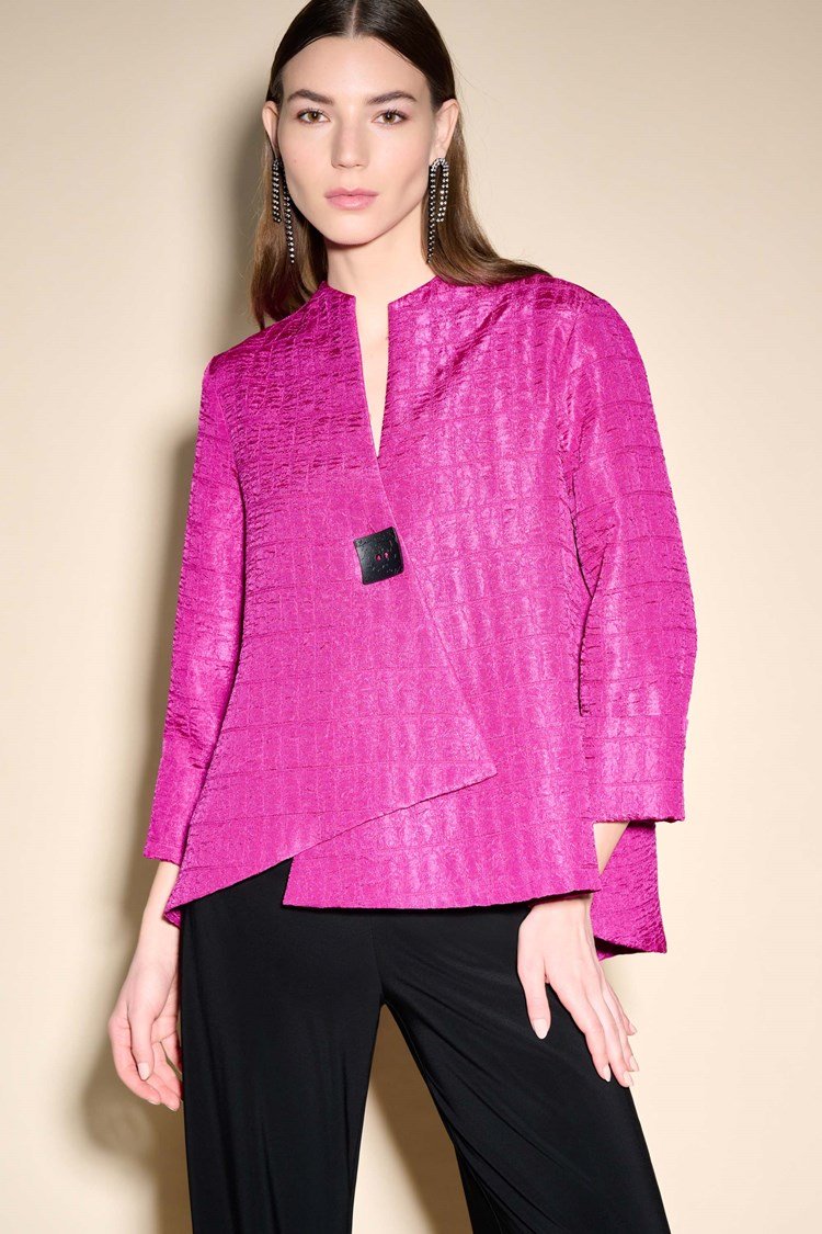 Textured Woven Jacquard Swing Jacket