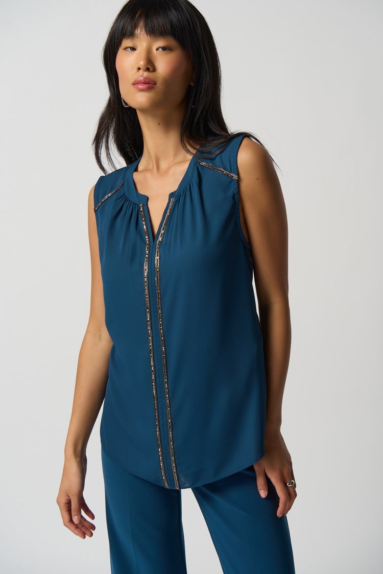 Rhinestone Sleeveless Top