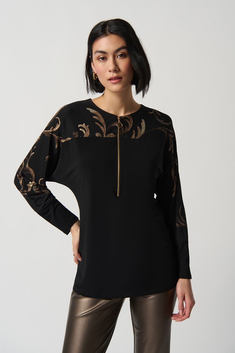 Silky Knit Dolman Sleeve Flared Tunic