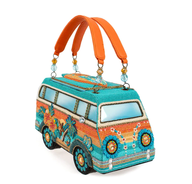 Catch A Wave Beaded Top Handed Handbag