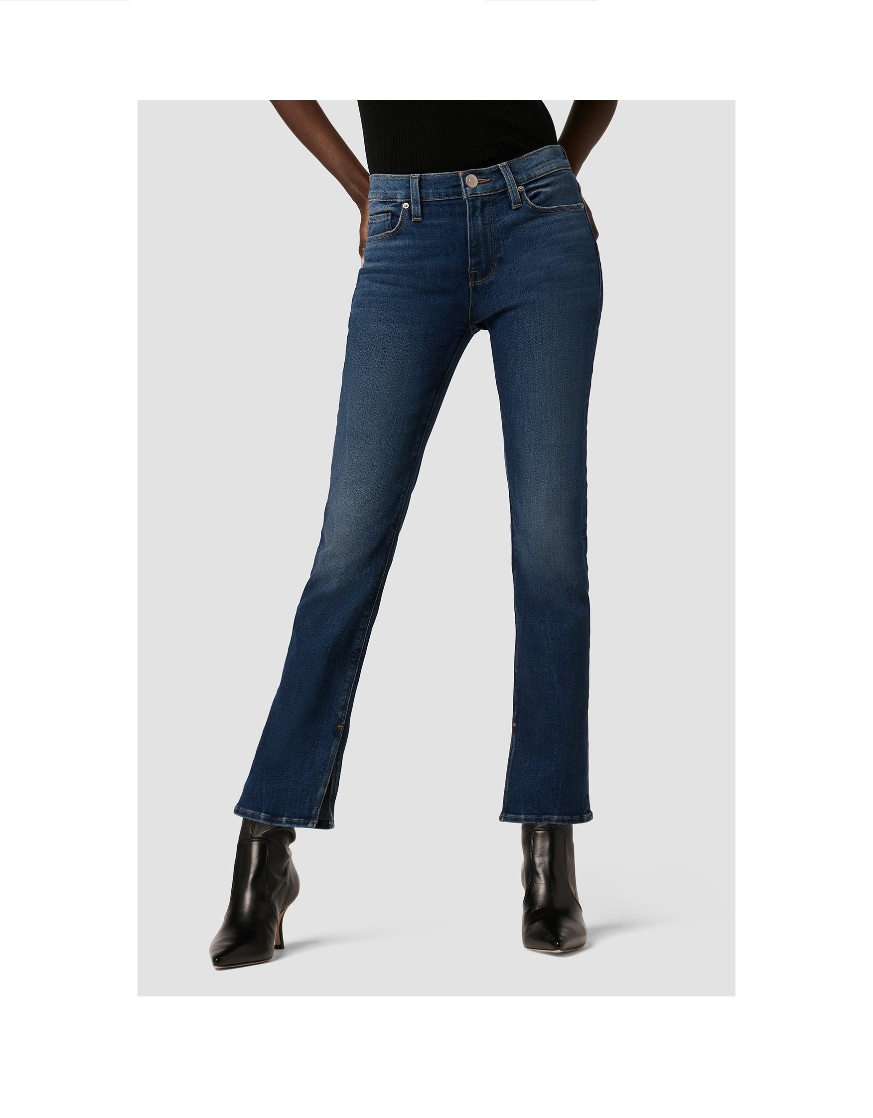Nico Mid-Rise Straight Jean w/ Slit Hem