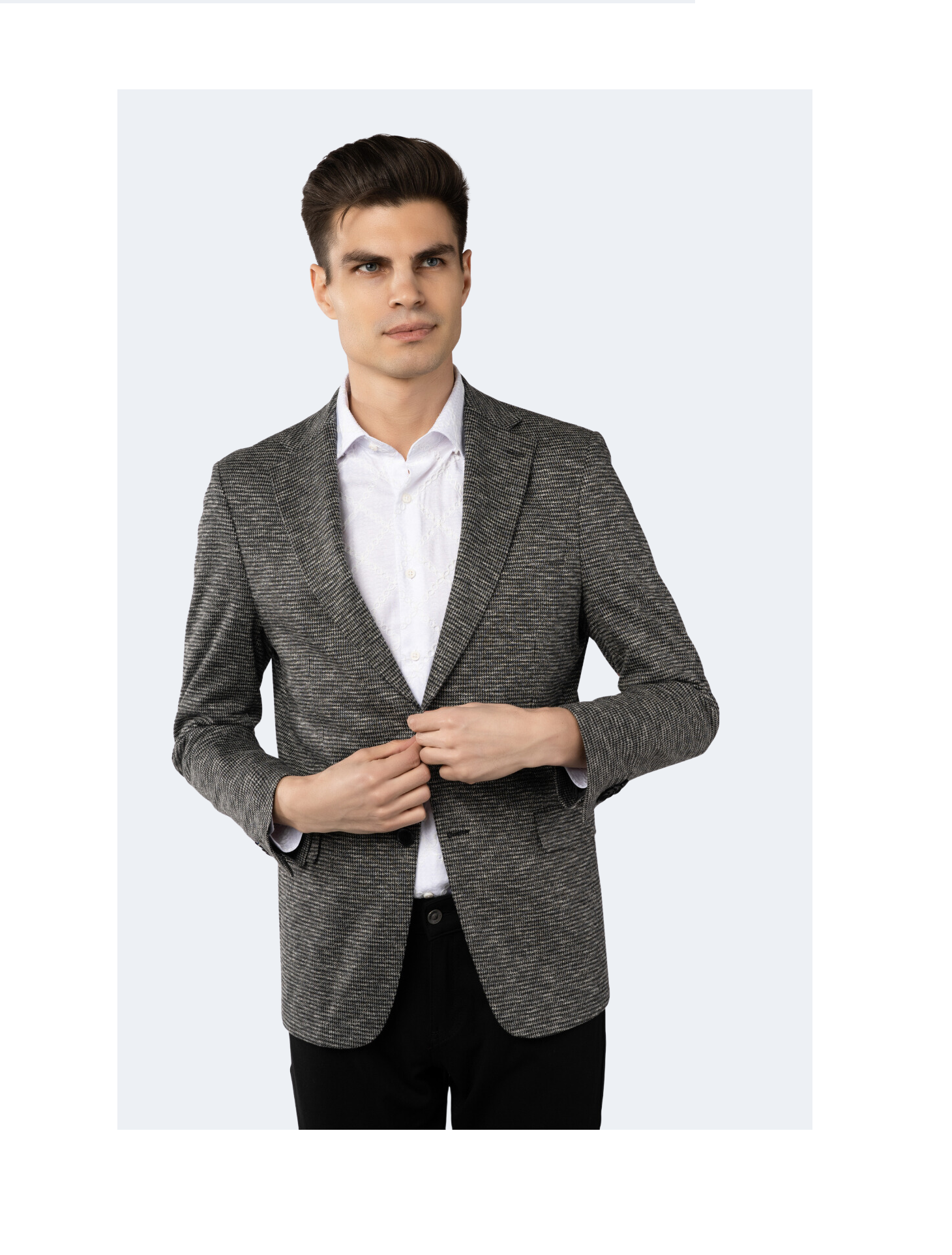 Grey and Black Houndstooth Sport Coat