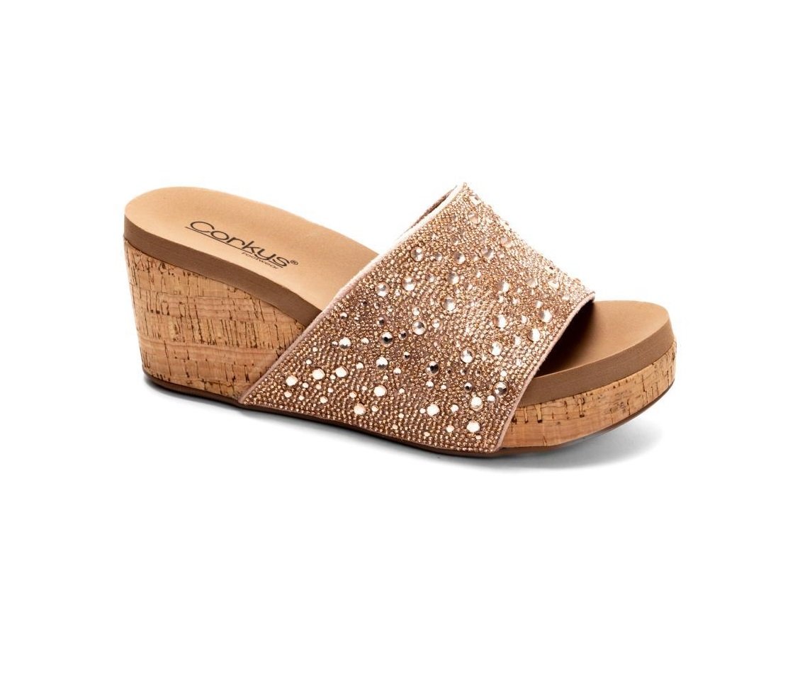 Sunlight Wedge Sandals in Champagne