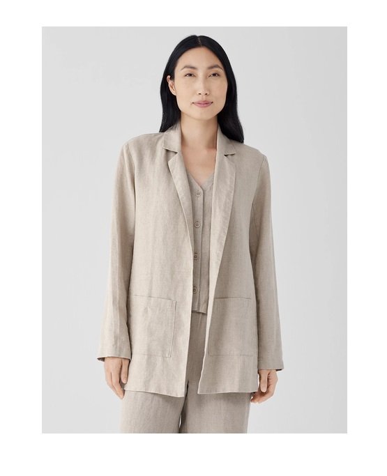 Organic Linen Long Blazer