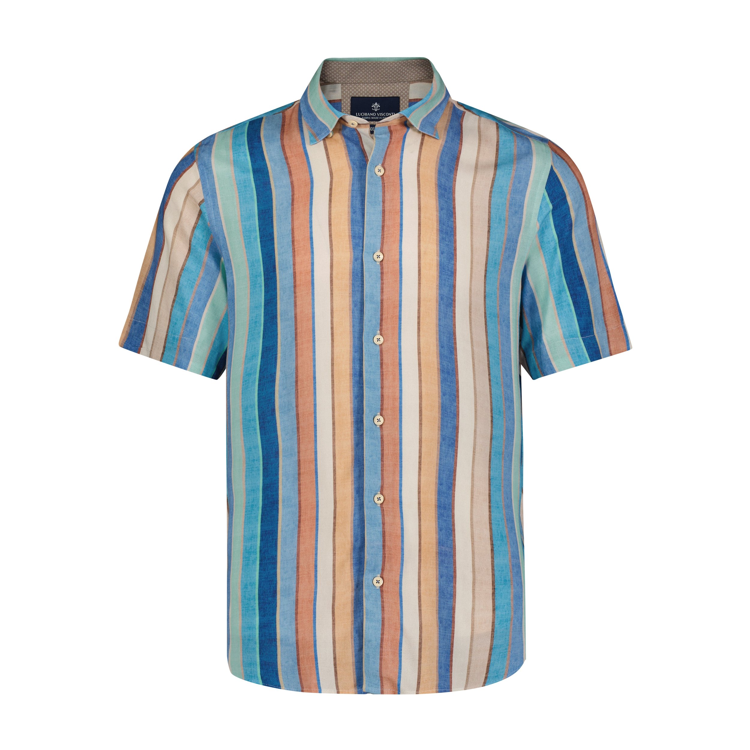 Multicolor Stripe Short Sleeve Shirt
