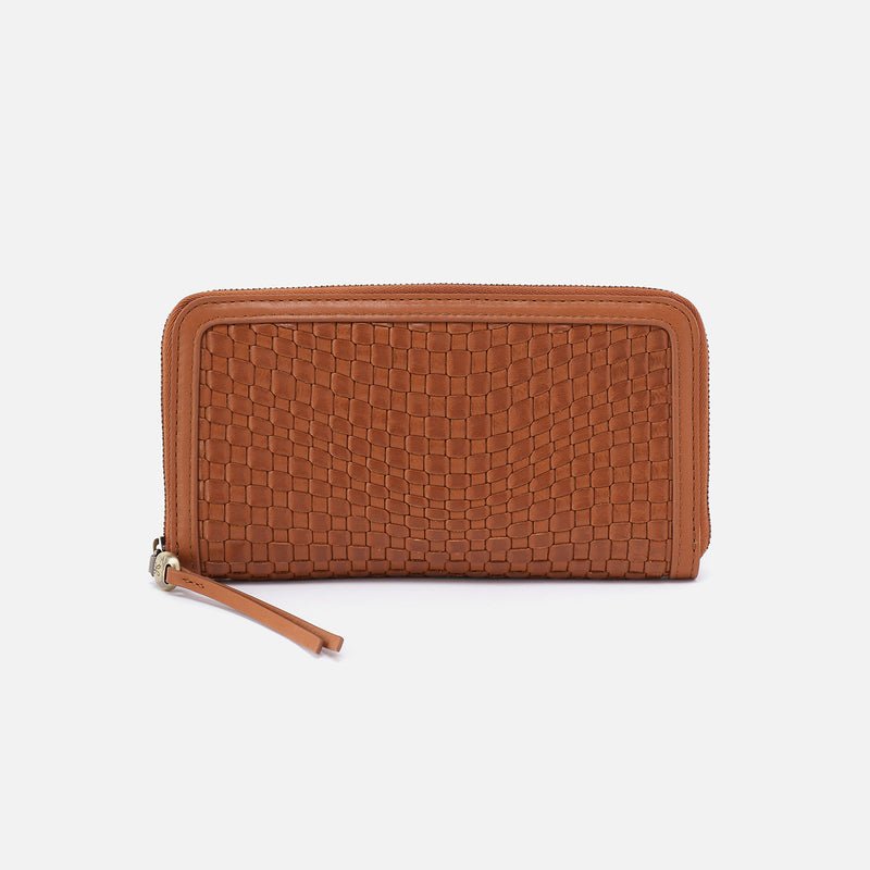 Nila Large Zip Around Continental Wallet in Wheat