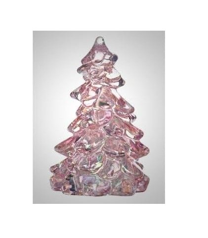 Glass Christmas Tree in Pink Luster
