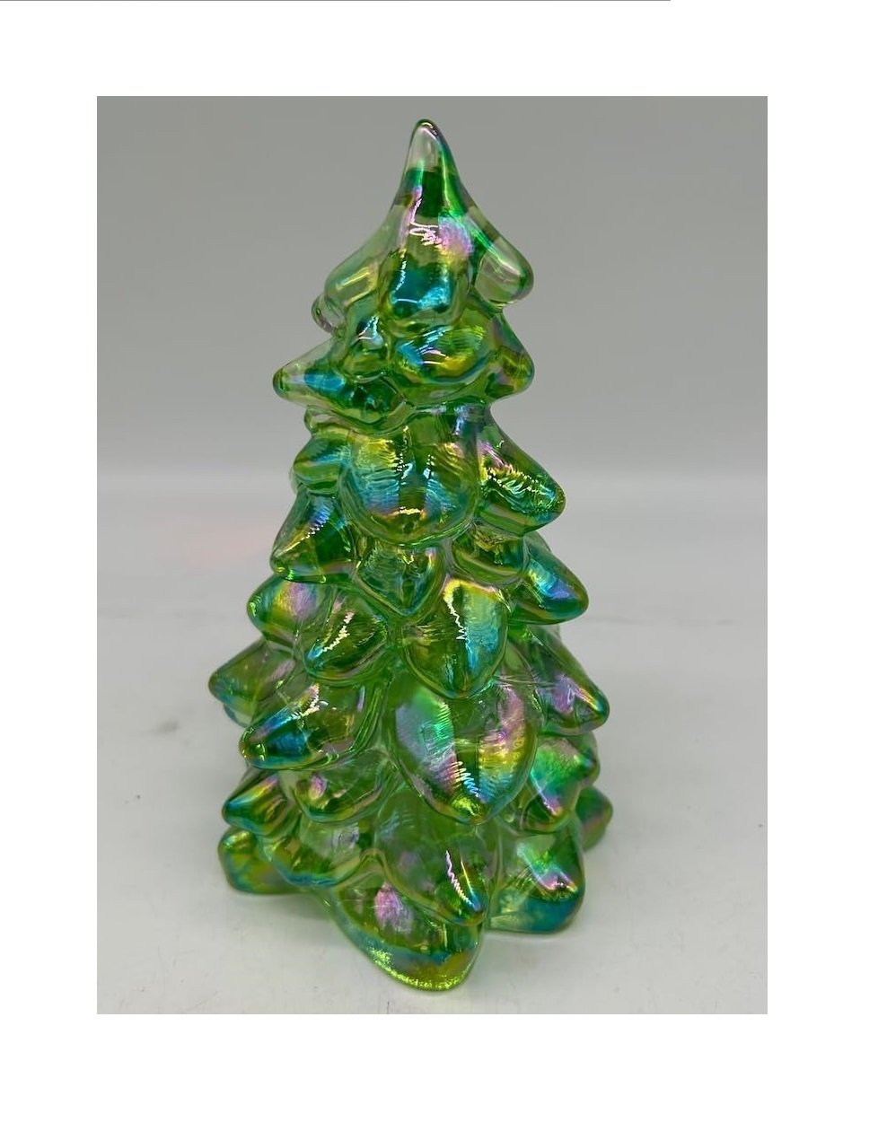 Glass Christmas Tree in Peridot Luster