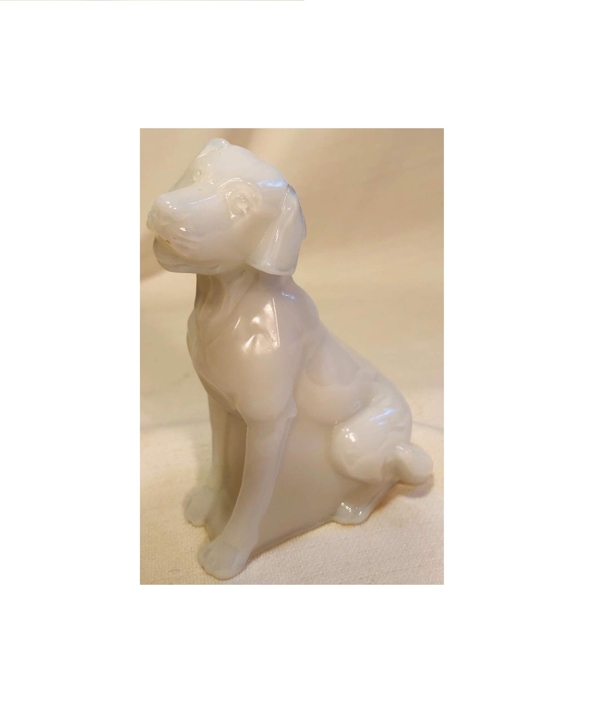 Glass Labrador in Milk Opal