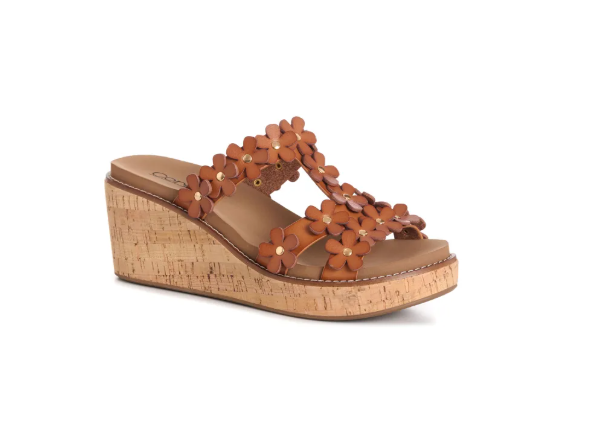 Mic Drop Flower Wedge Slide Sandal