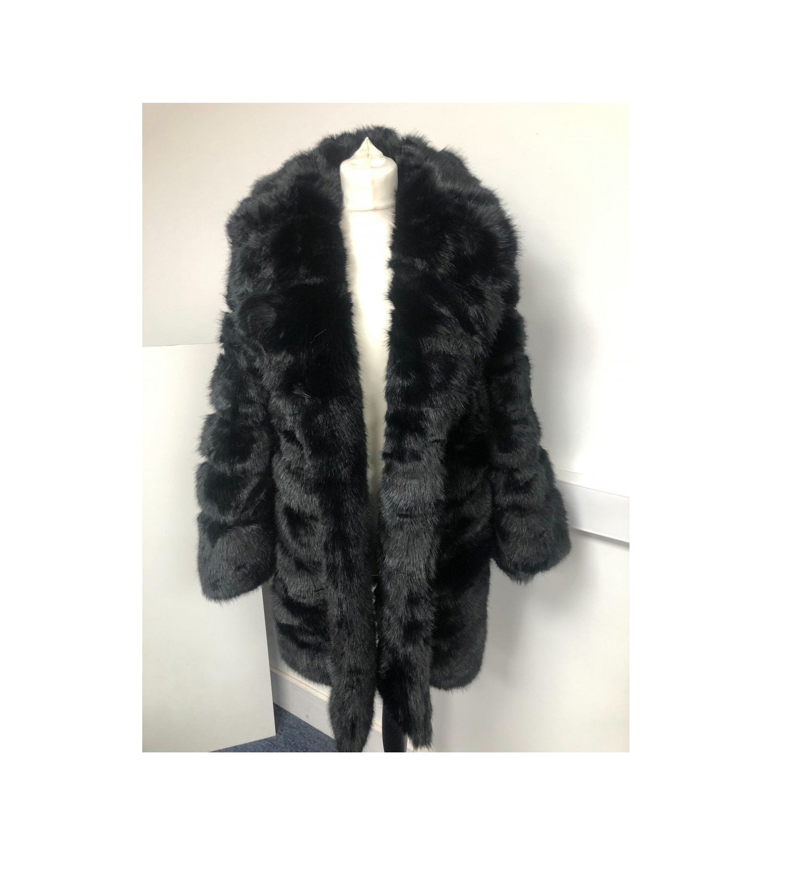 Bamboo Blend Faux Fur Coat