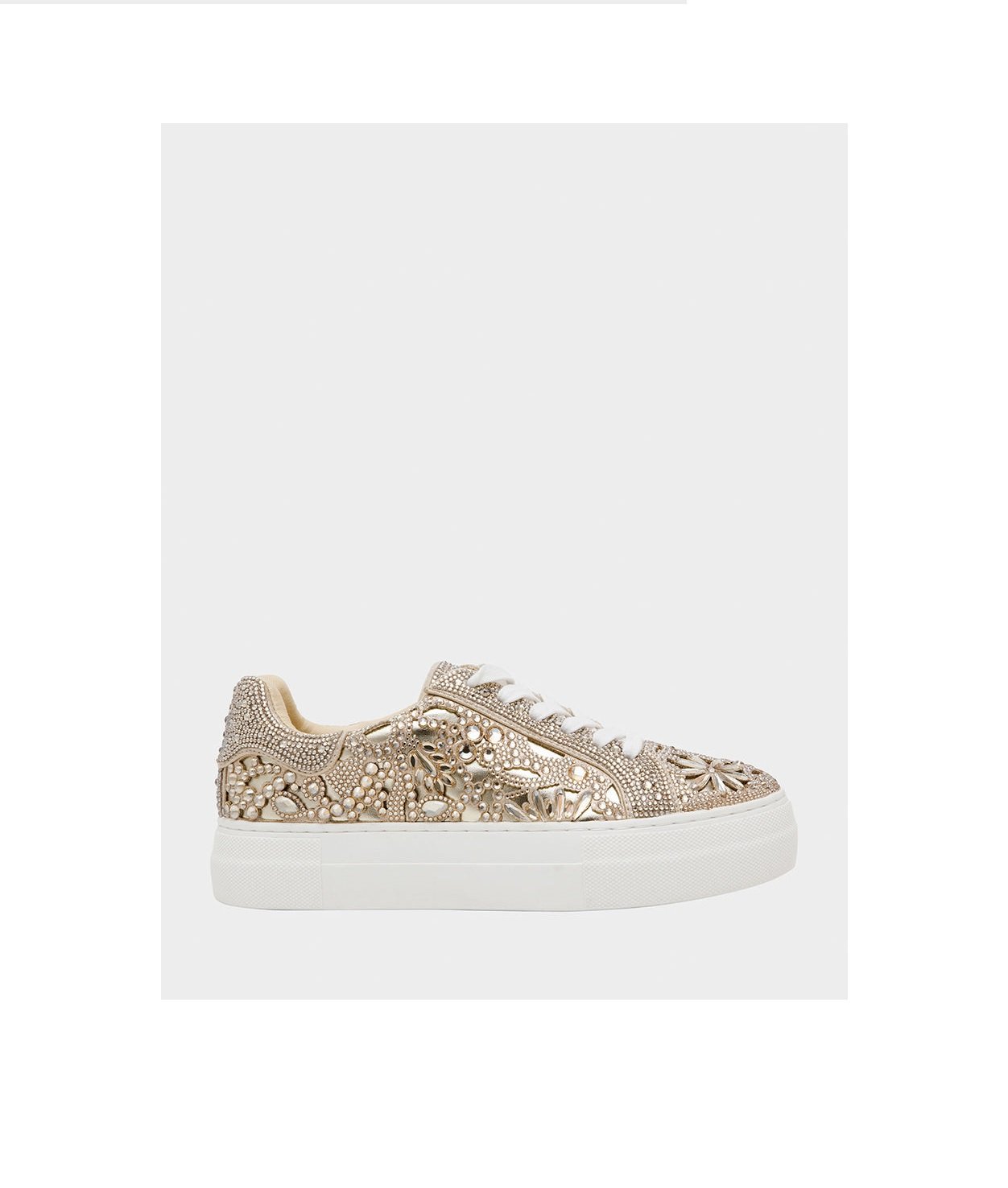Reily Light Gold Rhinestone Sneaker