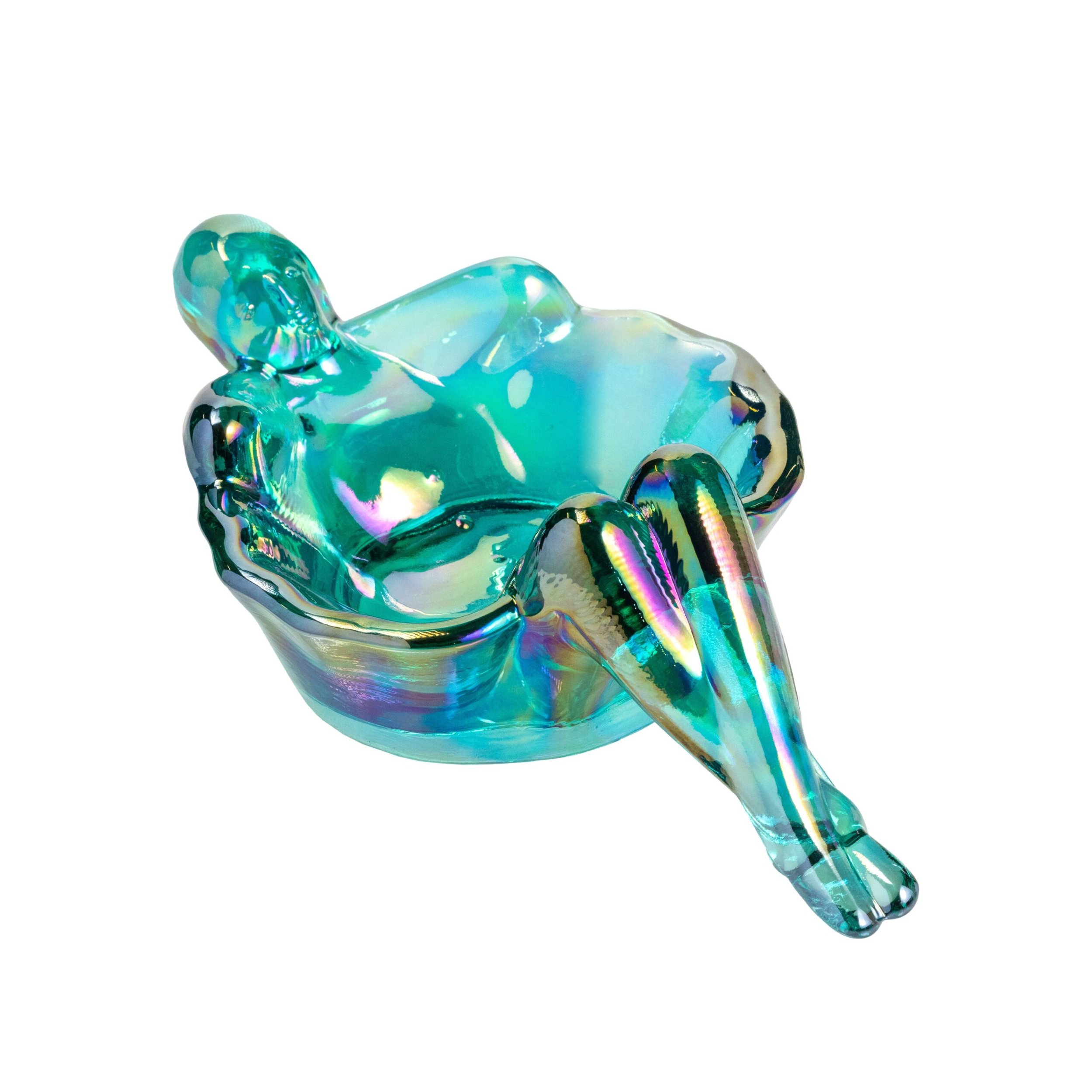 Bathing Beauty Soap Dish in Teal Luster