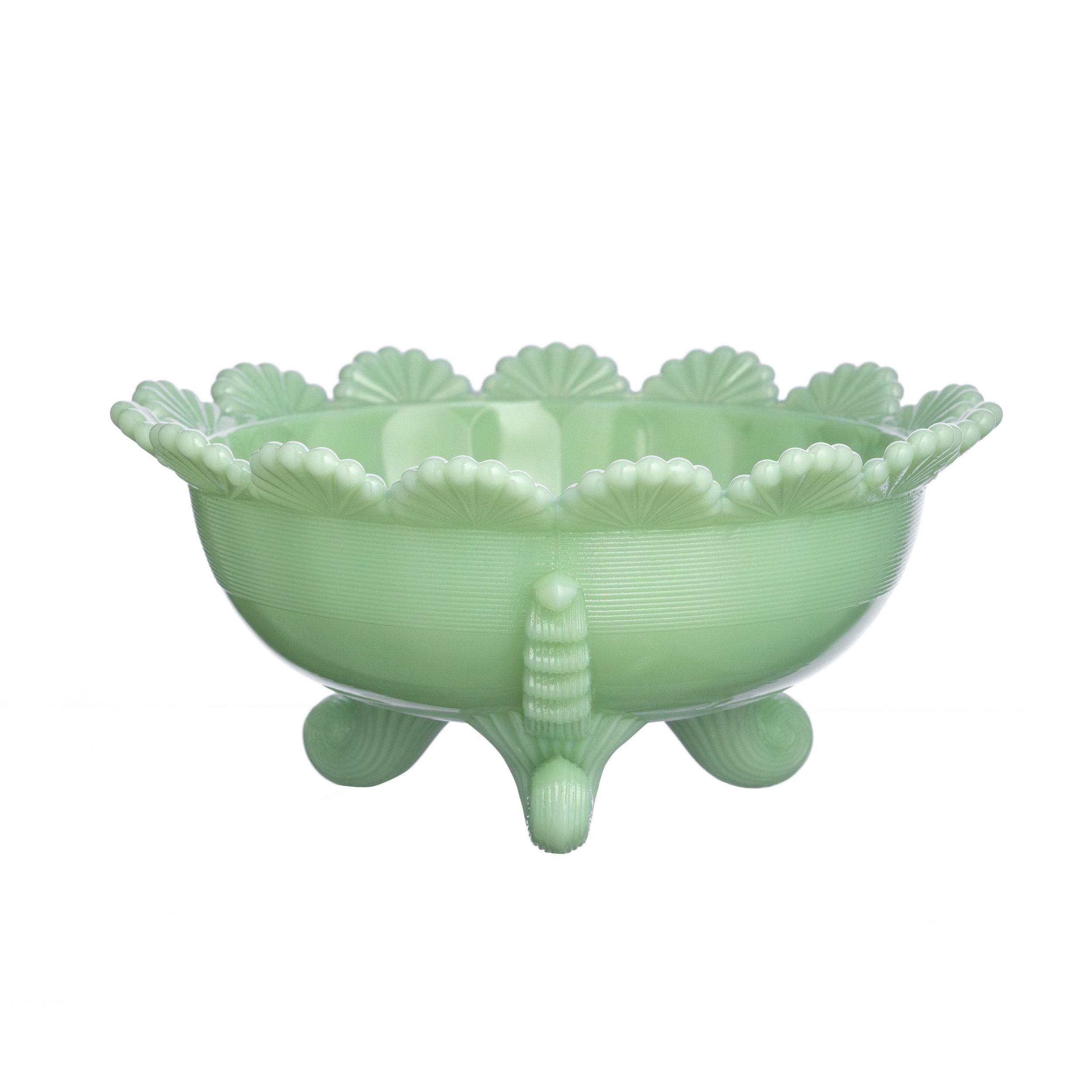 Footed Fruit Bowl in Jadeite