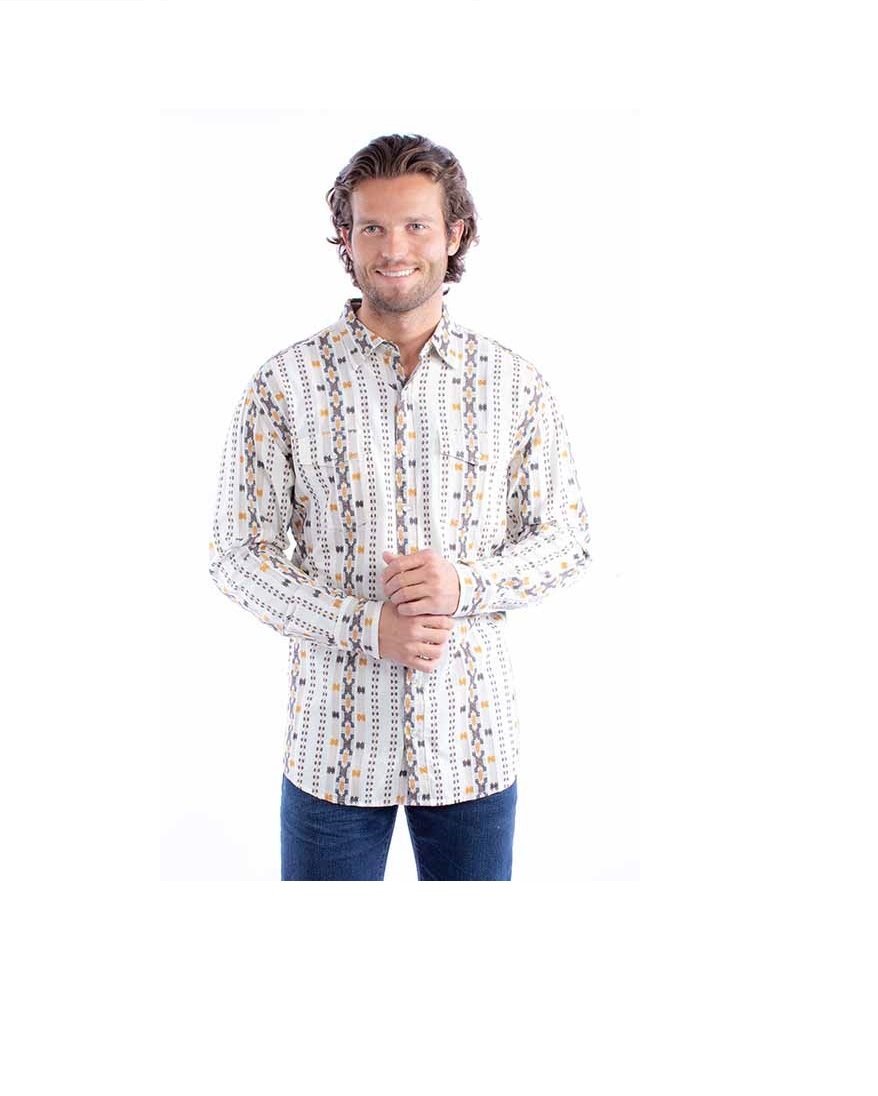 Cotton Dobby Stripe Snap Shirt