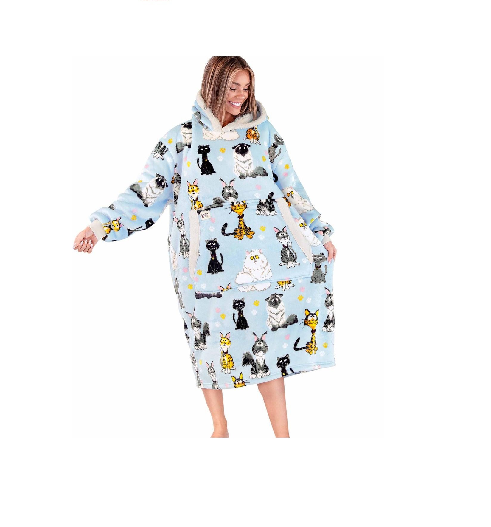 Cattitude Blanket Hoodie