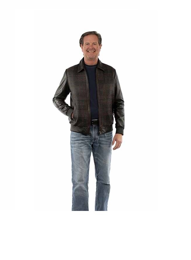 Leather Weave Jacket