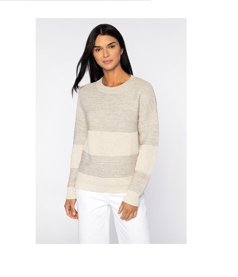 Lurex Stripe Crew