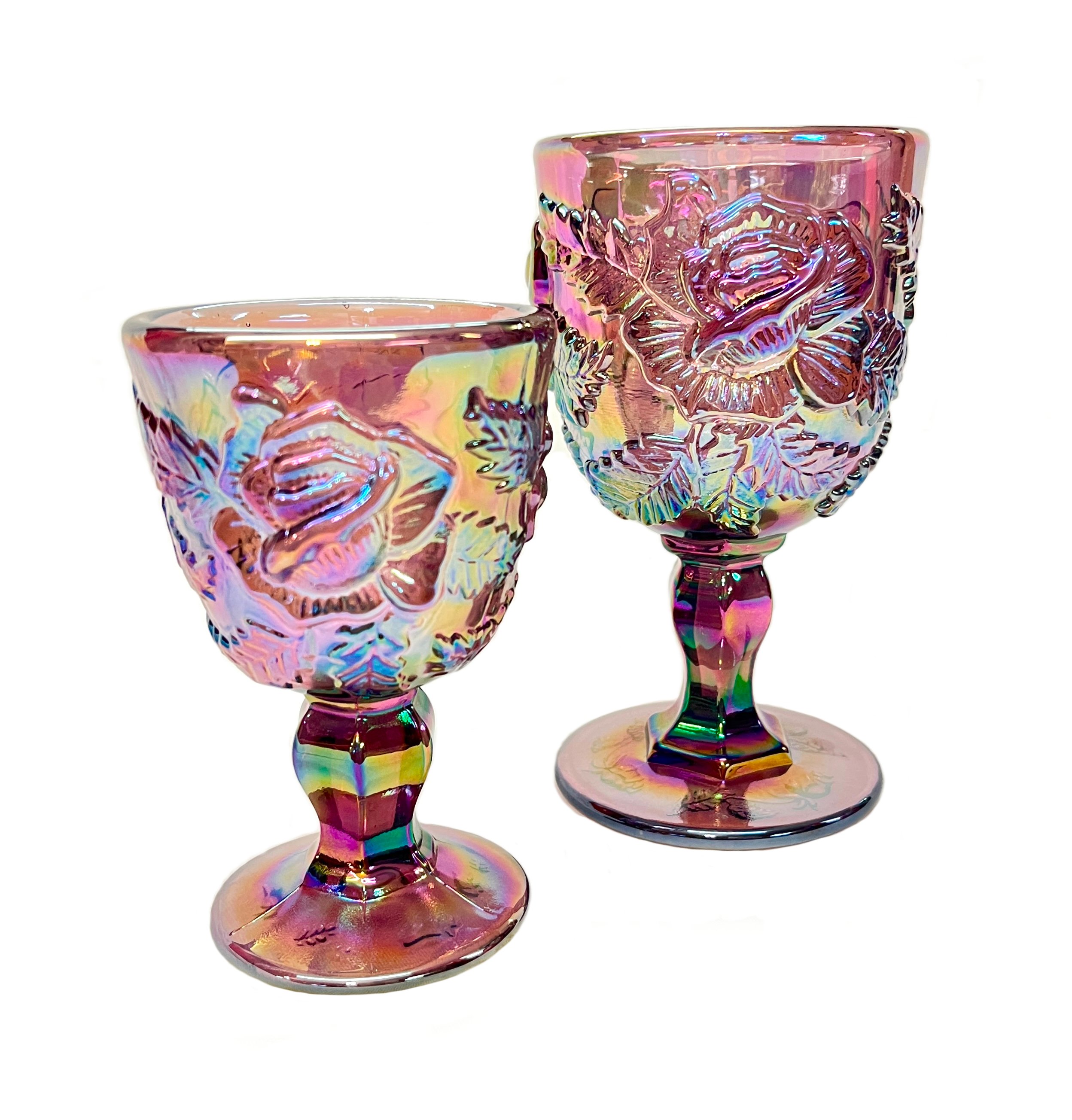 Plum Luster Goblet