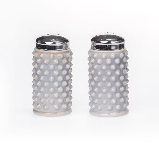 Hobnail Salt & Pepper Shakers in Marble