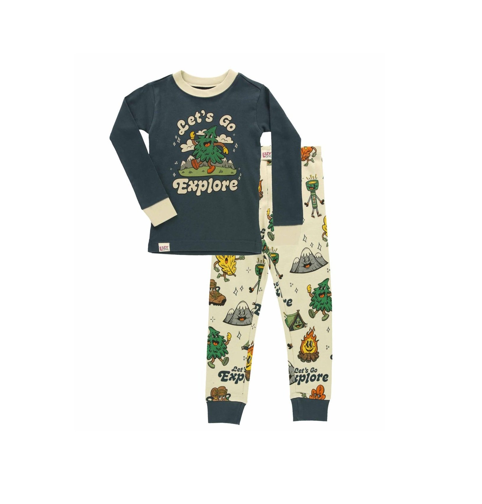 Vintage Camping Kid's Long Sleeve PJ's
